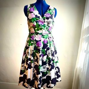 NWOT Talbots Spring Floral Fit and Flare Dress